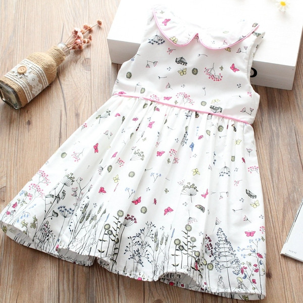 Kivágott fehér gyerekruha lányoknak