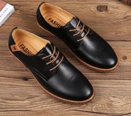 Öko bőrből készült tiszta férfi cipő három színben, fűzővel