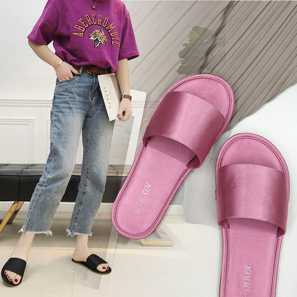 Papuci casual dama cu talpa plata in patru culori