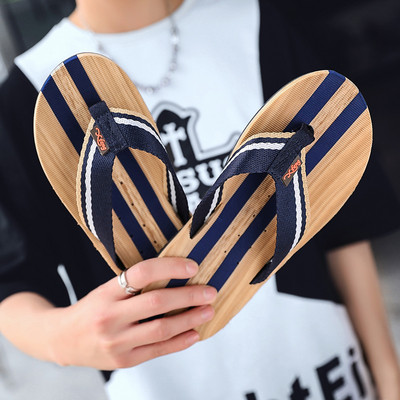 Férfi hétköznapi papucs három színben, lapos talppal