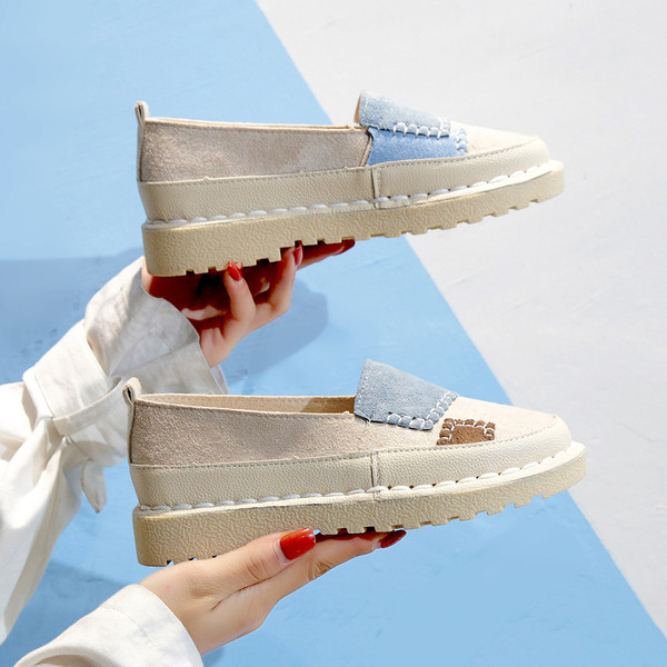 Öko velúrból készült modern női mokaszinok többféle színben