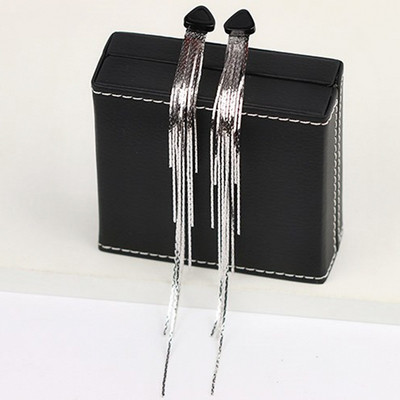 Elegáns női hosszú fülbevaló két színben kővel