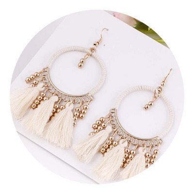 Κομψά γυναικεία σκουλαρίκια με φούντα σε διάφορα χρώματα