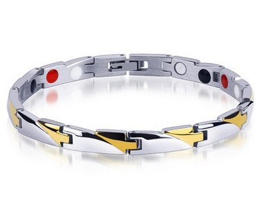 Μοντέρνο  ανδρικό βραχιόλι σε ασημί χρώμα