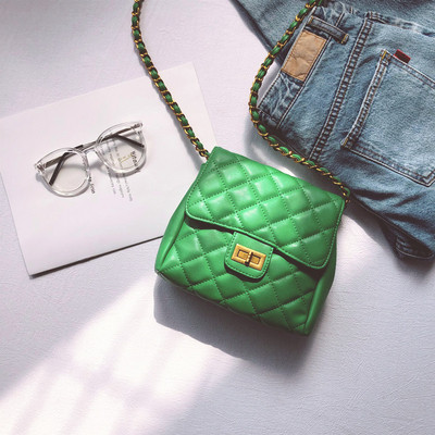 Κομψή γυναικεία έκο δερμάτινη τσάντα σε πράσινο χρώμα