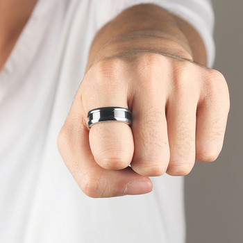 Κομψό ανδρικό δαχτυλίδι σε μαύρο χρώμα