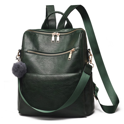 Καθημερινό γυναικείο σακίδιο με αξεσουάρ σε τρία χρώματα