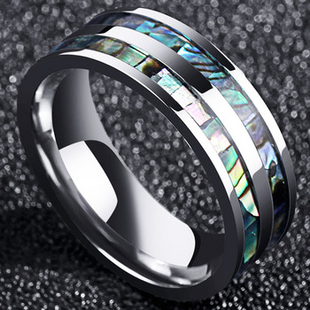 Μοντέρνο ανδρικό δαχτυλίδι  σε μαύρο και ασημί χρώμα