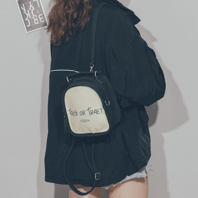 Μοντέρνο γυναικείο έκο δερμάτινο σακίδιο με επιγραφή σε διάφορα χρώματα