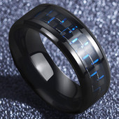 Casual ανδρικό δαχτυλίδι σε μαύρο χρώμα