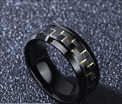 Casual ανδρικό δαχτυλίδι σε μαύρο χρώμα