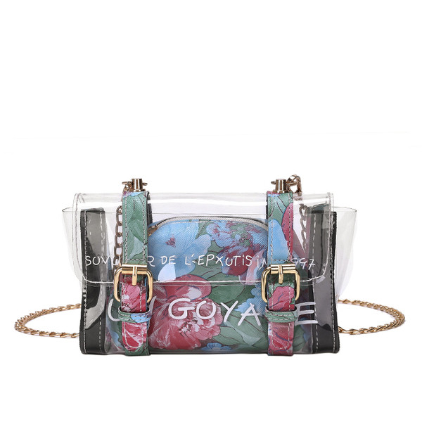 Modern női táska fém fogantyúval, két színben