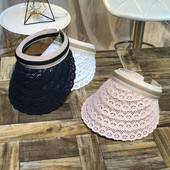 Κομψό γυναικέιο καπέλο με γείσο με δαντέλα σε διάφορα χρώματα