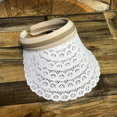 Κομψό γυναικέιο καπέλο με γείσο με δαντέλα σε διάφορα χρώματα