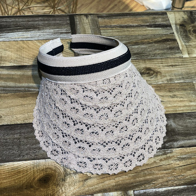 Κομψό γυναικέιο καπέλο με γείσο με δαντέλα σε διάφορα χρώματα