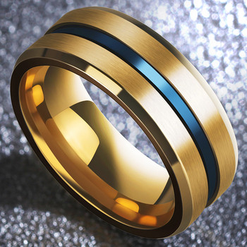Κομψό ανδρικό δαχτυλίδι  σε δύο χρώματα