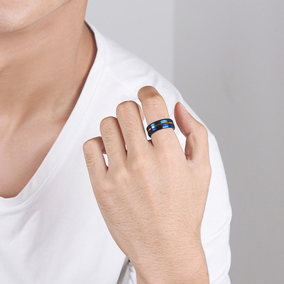 Κομψό ανδρικό δαχτυλίδι  σε δύο χρώματα