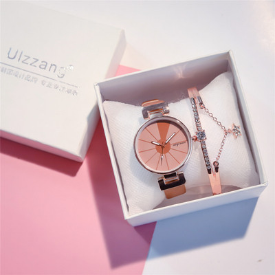 Κομψό γυναικείο ρολόι σε διάφορα χρώματα με βραχιόλι