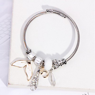 Дамска гривна с мъниста в четири цвята