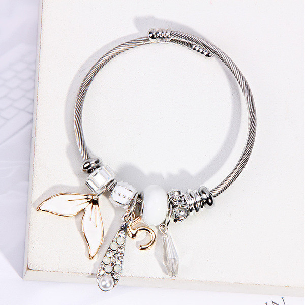 Дамска гривна с мъниста в четири цвята