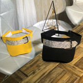 Modern női napellenző kövekkel és fém csattal több színben