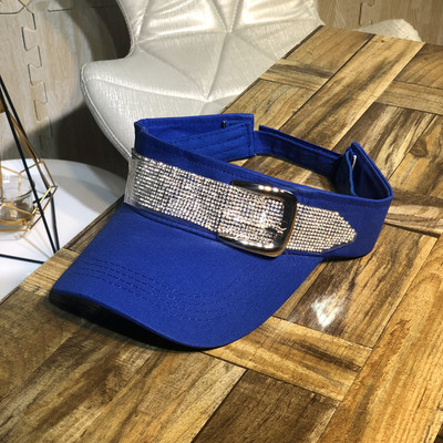 Modern női napellenző kövekkel és fém csattal több színben