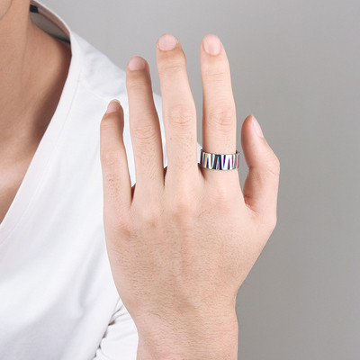 Hétköznapi férfi gyűrű két színben