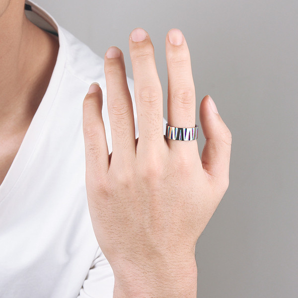 Hétköznapi férfi gyűrű két színben