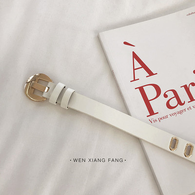 Stílusos női bőr öv fém elemekkel több színben