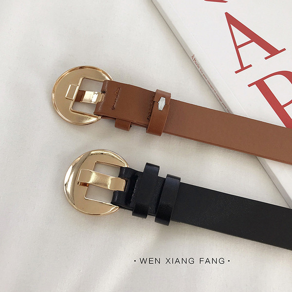 Stílusos női bőr öv fém elemekkel több színben