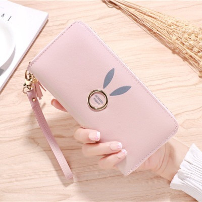 Modern női pénztárca fém elemmel több színben