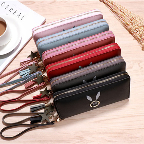 Modern női pénztárca fém elemmel több színben