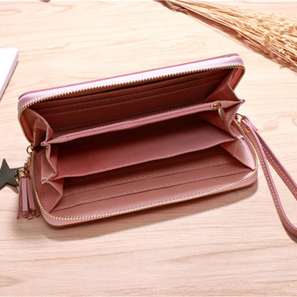Modern női pénztárca fém elemmel több színben