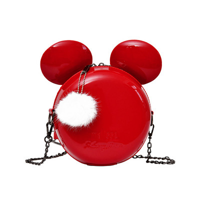 HIT Modern női táska 3D elemmel fekete és piros színben