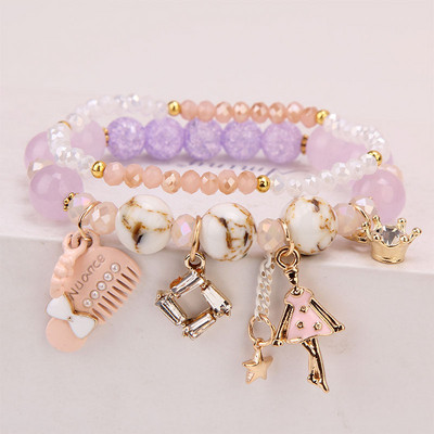 Modern női karkötő medállal három színben