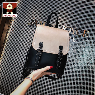 Μοντέρνο γυναικείο σακίδιο με πράσινο, καφέ και μαύρο χρώμα