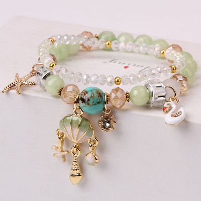 Γυναικείο μοντέρνο βραχιόλι με χρωματιστές χάντρες