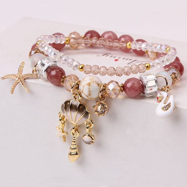 Γυναικείο μοντέρνο βραχιόλι με χρωματιστές χάντρες