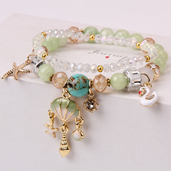 Γυναικείο μοντέρνο βραχιόλι με χρωματιστές χάντρες