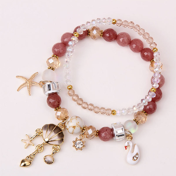 Γυναικείο μοντέρνο βραχιόλι με χρωματιστές χάντρες