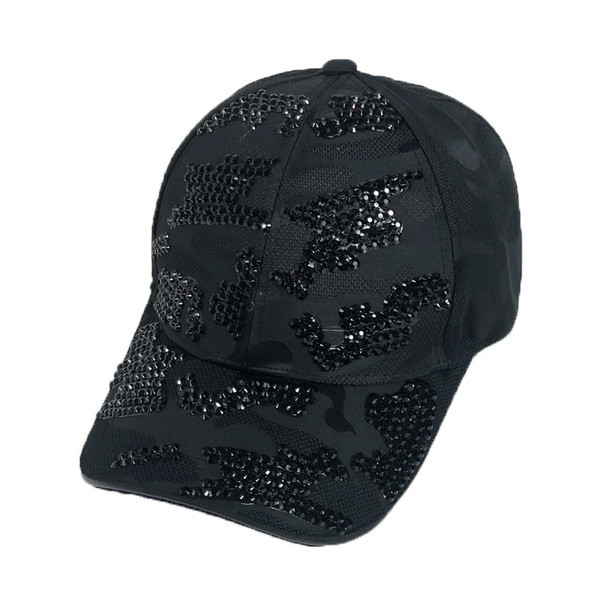 Modern női sapka napellenzővel, fekete, fehér és rózsaszín színben