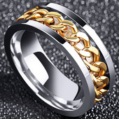Stílusos férfi gyűrű két színben
