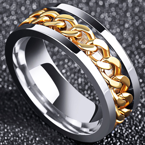Stílusos férfi gyűrű két színben