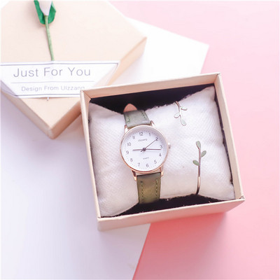 Modern női karóra több színben karkötővel dobozában