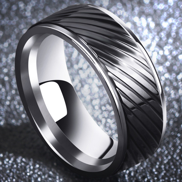 Férfi napi gyűrű fekete színben