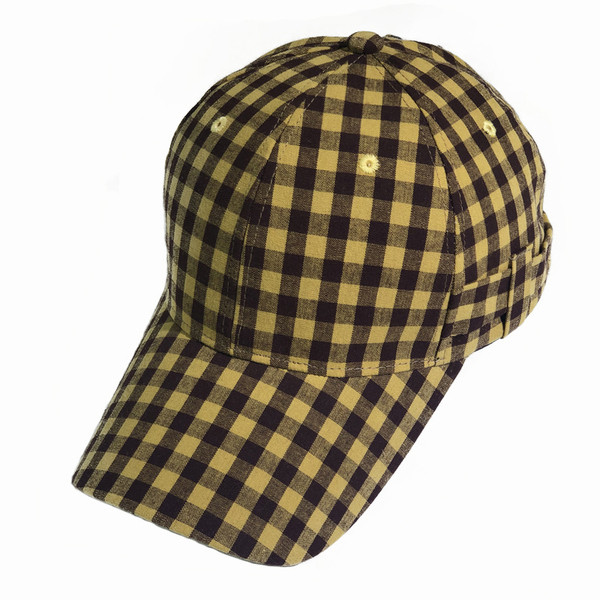 Kockás női sapka nyakkendővel több színben