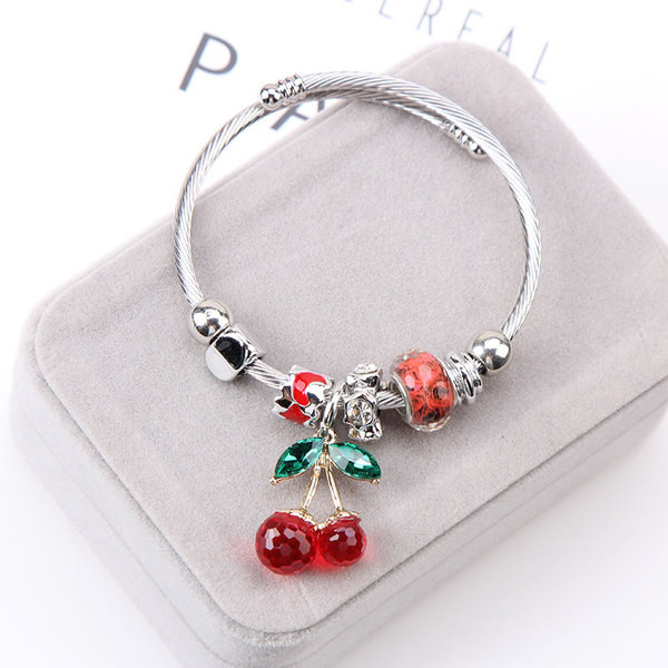 Γυναικέιο  κομψό βραχιόλι με έγχρωμες πέτρες