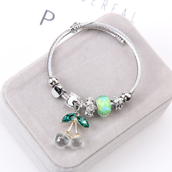 Γυναικέιο  κομψό βραχιόλι με έγχρωμες πέτρες