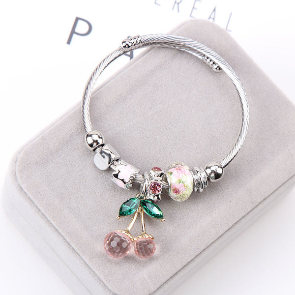 Γυναικέιο  κομψό βραχιόλι με έγχρωμες πέτρες