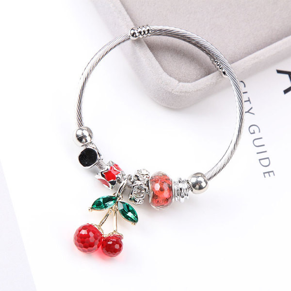 Γυναικέιο  κομψό βραχιόλι με έγχρωμες πέτρες